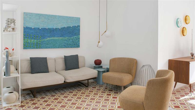 现代设计意大利海边别墅客厅室内设计