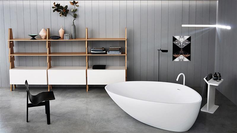 Agape 顶级意大利现代设计卫浴 浴缸 白色 木头