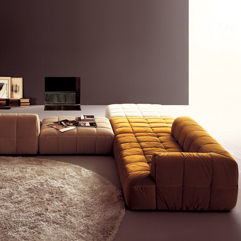 Arflex家具 意大利沙发 现代设计 Dome Milano Interior Strips 黄色布料