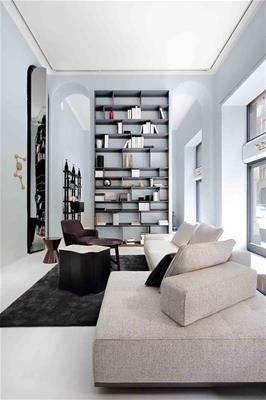 milan furniture store design showroom sag80 milan interior design 70s B&B minotti cassina pinton